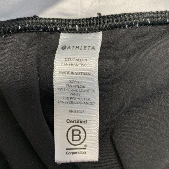 Athleta Black Taupe White Colorblock Leggings Sz Small - Picture 11 of 11